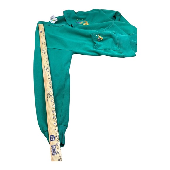 RARE VTG 90s Jerzees Fleece Ladies & Dames Hummingbird Teal Sweater Cardigan XL - Picture 13 of 15